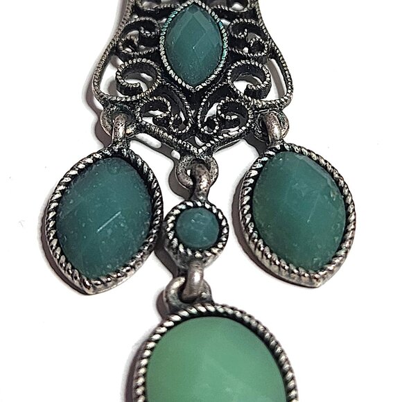Lia Sophia St. Tropez green chandelier earrings - Picture 2 of 8